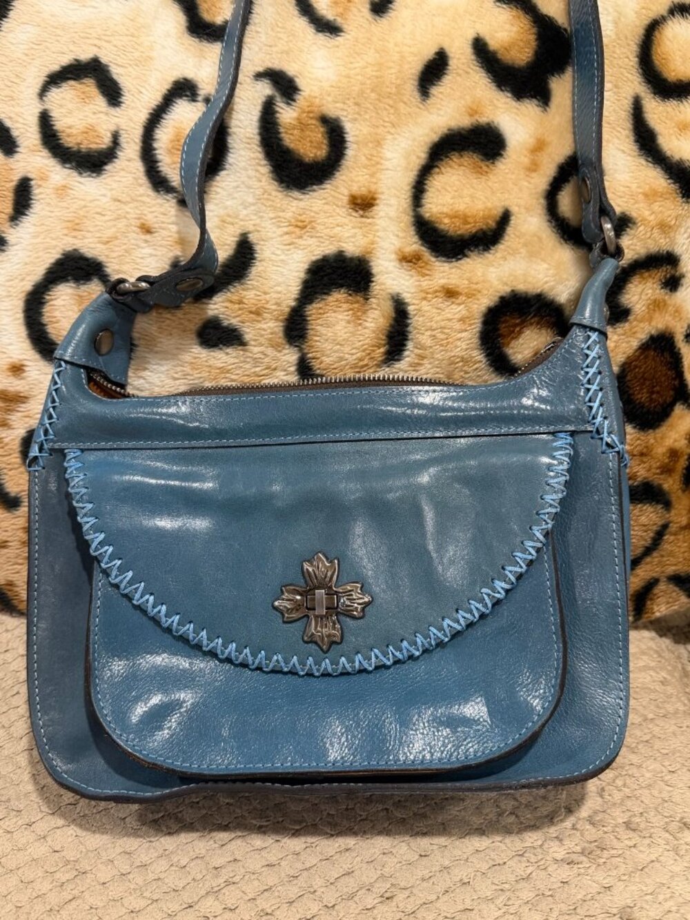 Patricia Nash Sofia Leather Hobo Crossbody Bag